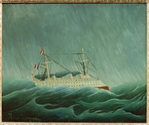 暴风雨中的船（海上风暴） 作者 亨利·卢梭